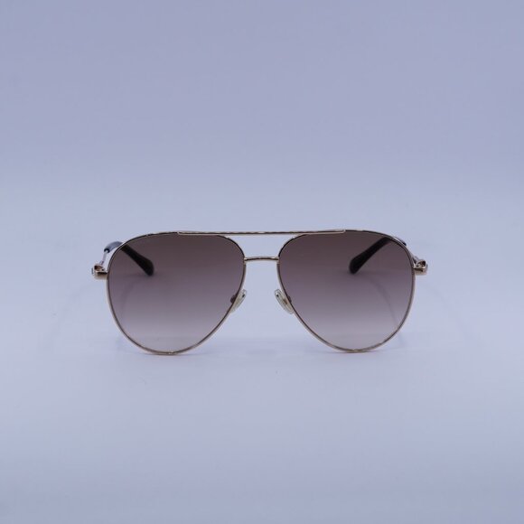 Jimmy Choo OLLY/S 0DDB HA Sunglasses Gold Aviator Frame, Brown Lenses - Picture 4 of 10